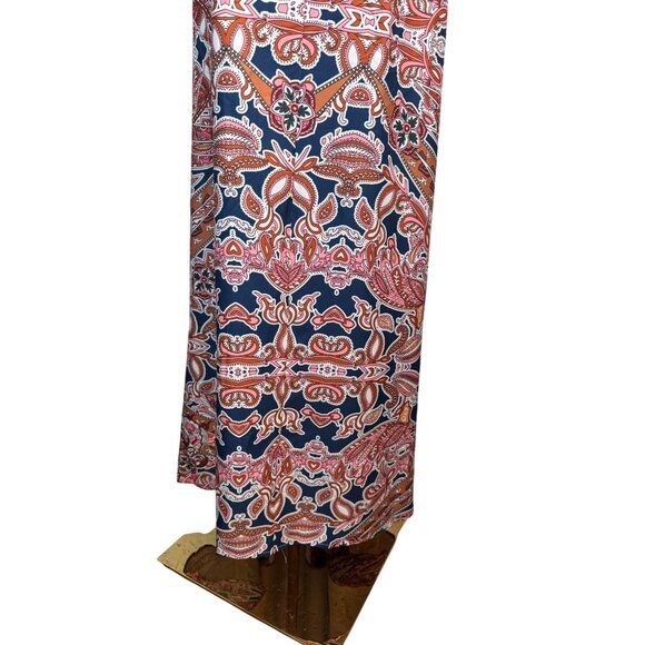 NEW Bohemian Paisley Halter Maxi Dress Open Back & Adjustable Ties - Picture 9 of 10